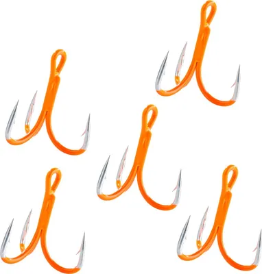 Produktbild von Balzer Drilling UV-aktiv Orange - 5 Drillingshaken, Größe:2/0