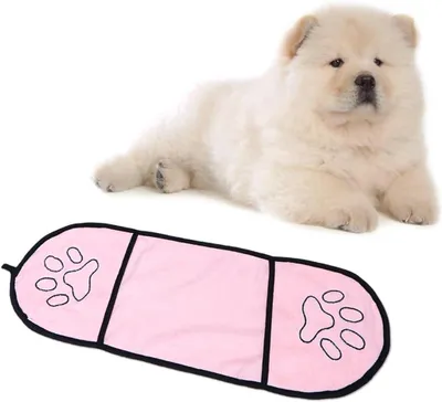 Produktbild von Superfeines, wasserabsorbierendes und schnell trocknendes Hundebadetuch mit Pfotenmuster für den täglichen Gebrauch