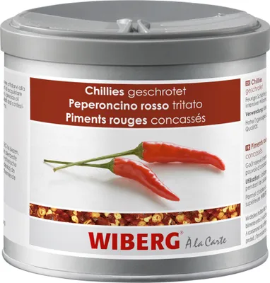 Produktbild von Wiberg Chilis geschrotet eine deutliche Schärfe Packung 190g