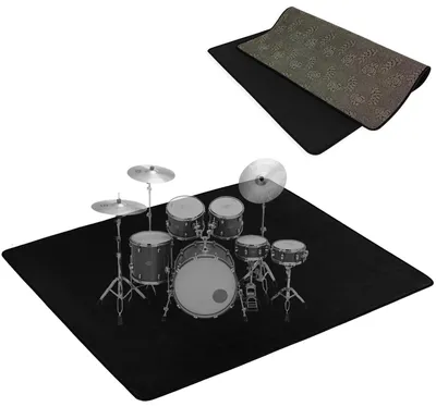 Obrázek produktu pro Protiskuzová podložka pod bubny, vhodná pro jazzové bicí soupravy, rozměry 140 x 180 cm