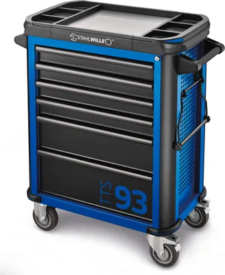 Produktbild von STAHLWILLE Werkstattwagen 93/6  6 Schubl. 481 x 877 x 1000 mm  blau, RAL 270 30 35; schwarz, RAL 9005