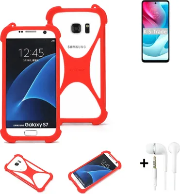 Produktbild von Handy-hülle + Kopfhörer kompatibel mit Motorola Moto G60S Schutz-hülle Bumper Silikon Schutz Hülle Cover Case Silikoncase Silikonbumper TPU