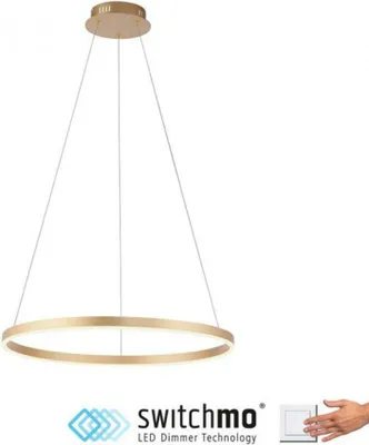 Zdjęcie produktu dla Oprawa wisząca LED JUST LIGHT RITUS, matowy mosiądz, 60 cm, ściemnialna, 3000K