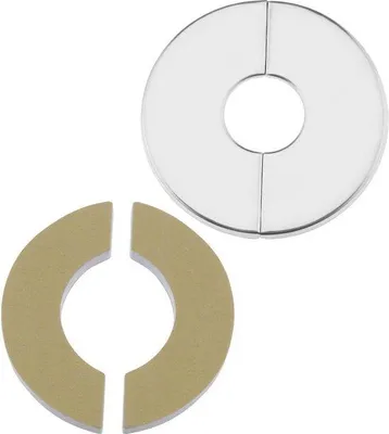 Produktbild von Silberner runder Rohrdeckel 22mm Edelstahl selbstklebend