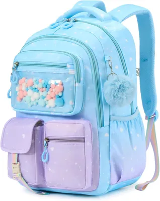Produktbild von Kinderrucksack 20 l, blau-lila, ergonomisch, für Schule