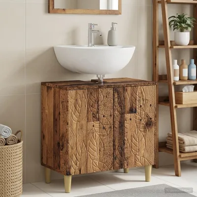 Obrázek produktu pro Maison Exclusive – Skříňka pod umyvadlo DELFT, masivní dřevo, 59,5 x 31,5 x 59 cm