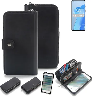 Produktbild von K-S-Trade 2in1 Handyhülle Schutzhülle kompatibel mit OnePlus 9RT  & Portemonnee Cover Handy Hülle Case Etui Geldbörse Wallet Bookstyle Hülle