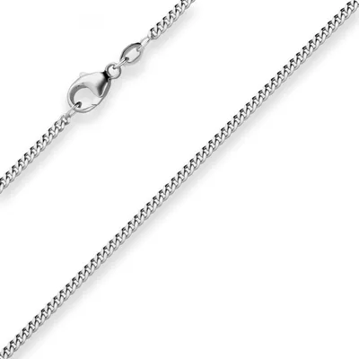 Produktbild von 2,1mm Panzerkette Silberkette Collier Halskette aus 925 Silber rhodiniert 45cm