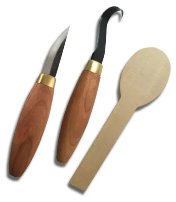 Löffelschnitz-Set, 4-teilig, rostfreier Stahl, 7,8 Zoll