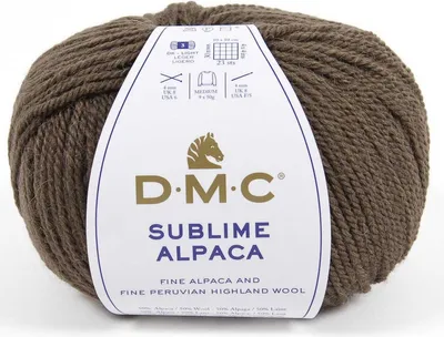 Immagine prodotto di DMC Sublime Alpaca – pregiato filato per lavoro a maglia a mano, 50% alpaca pregiata e 50% lana degli altipiani (colore 110)