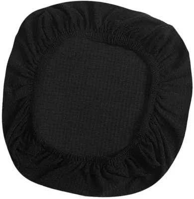 Immagine prodotto di Copridivani elastiche nere Unyqoos® per sedie da ufficio e poltrone girevoli, elasticizzate da 38 a 48 cm, in poliestere-Spandex, lavabili in lavatrice