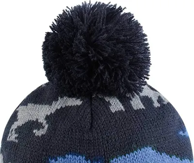 Produktbild von Baby Dinosaurier Wintermütze Warme Fäustlinge Set Neugeborene Bommelmütze mit Ohrenklappen Handschuhe