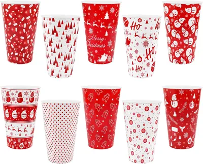 Image de Gobelets en plastique, 360 ml, lot de 10, réutilisables, pour la cuisine