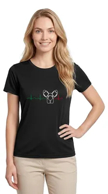 Produktbild von Spreadshirt Motorrad Rundmotor Heartbeat Italien Funktionsshirt Damen, XL, Schwarz