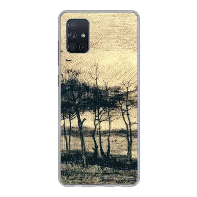 Produktbild von MuchoWow® Handyhülle Schutzhülle Hülle für Samsung Galaxy A71 Kiefern im Sumpf - Vincent van Gogh Silikon Softcase Handy Hülle - Kartenbesitzer