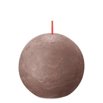 Immagine prodotto di Candela a sfera rustica Bolsius Rustic Taupe 76 mm