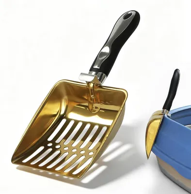 Zdjęcie produktu dla Łopatka do kuwety dla kota, metalowa, wytrzymała, 1 sztuka