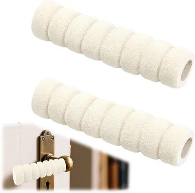 Produktbild von Türpuffer Set 2 Stück - Schutz vor Stößen, Geräuschdämpfung und Wandschutz (Beige)