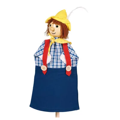 Produktbild von goki 51998 Handpuppe Seppl, blau/gelb/rot