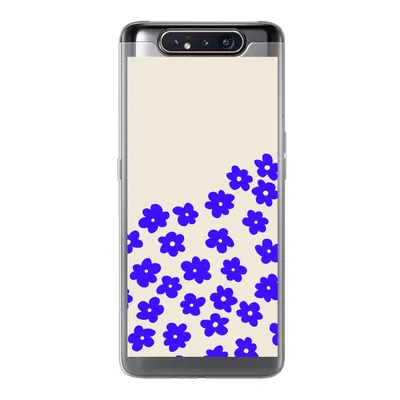 Produktbild von MuchoWow® Handyhülle Schutzhülle Hülle für Samsung Galaxy A80 Blume - Blau - Muster Silikon Softcase Handy Hülle - Schutzdeckel