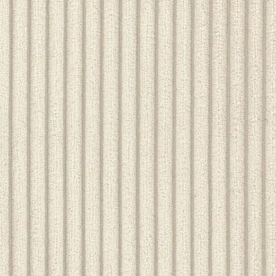 A close-up of a beige corduroy fabric with vertical ribs.