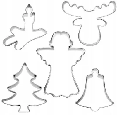 Produktbild von EkoForemki Weihnachtliche Ausstechformen 5er Set Edelstahl