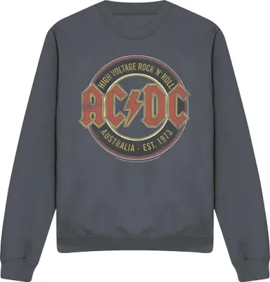 Image de AC/DC - "Est. '73" Sweat-shirt pour homme/femme unie TV11178 (XL) (Charbon de bois)