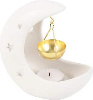 Immagine prodotto di Something Different - Lampada profumata a sospensione, luna crescente SD6407 (taglia unica) (bianco/oro)