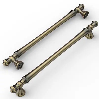 Möbelgriffe Antik-Messing 192 mm, 10 Stück, Schubladengriffe