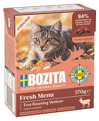 Produktbild von Bozita 9117175, Adult, jede Rasse, Hirsch, 370 g