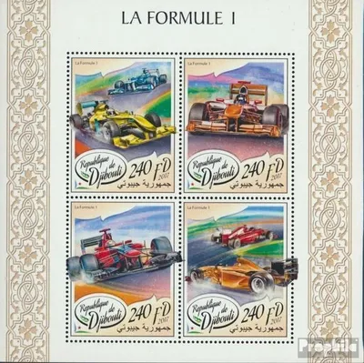 Produktbild von Briefmarken Dschibuti 2017 Mi 1776-1779 Kleinbogen (kompl. Ausg.) postfrisch Formel 1