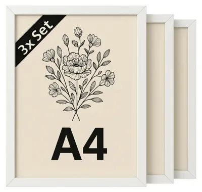 Productafbeelding van INNOVAHOME Fotolijst A4, 21x30 cm, wit, MDF - Set van 3 stuks