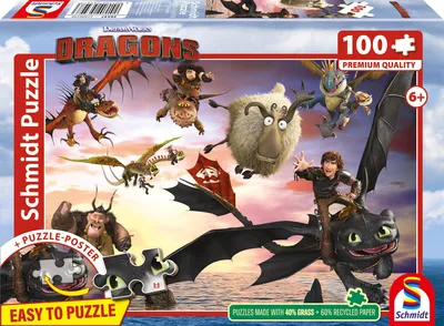 Produktbild von Schmidt® Spiele 56547 Dragons Drachenreiter Kinderpuzzle, 100 Teile, 100 Stück(e), 5 Jahr(e)
