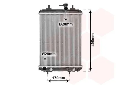 Produktbild von VAN WEZEL 11002065 Kühler Wasserkühler Motorkühler für DAIHATSU SIRION (M3) für SUBARU JUSTY IV