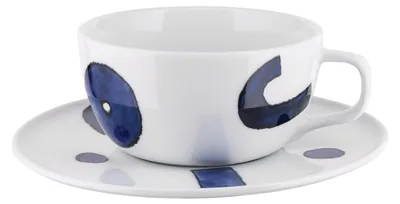 Porzellan-Kaffeeset Tasse & Untertasse, Yunoki Motiv, 15 cm