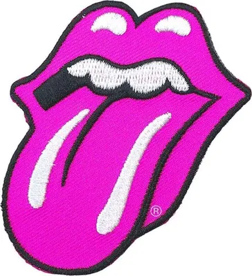 Produktbild von The Rolling Stones Classic Tongue Pink Aufnäher zum Aufnähen Pink 8,4 x 5,8 mm