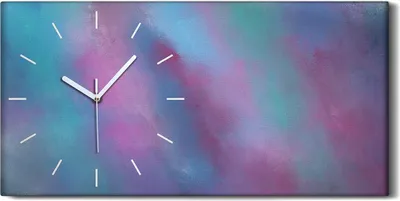 Produktbild von Wandbild Leinwand Bilder mit Uhr Geräuschlos 60x30 Malerei Abstrakte Kunst - weiße Hände