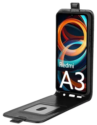 Immagine prodotto di Per Xiaomi Redmi A3 Flip Custodia per cellulare Nera Cover Custodie Cappuccio Protezione