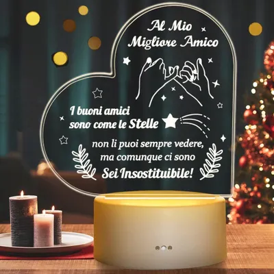 Obrázek produktu pro Aonveki LED noční světlo - perfektní dárek pro přítele Nápis v italštině