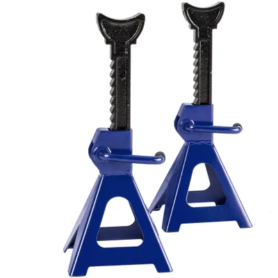 Image de Lot de 2 Chandelles à Crémaillère, Crics de Levage - bleu