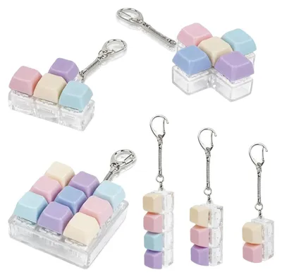 Produktbild von 6 Stück Tastatur Fidget Toys für Erwachsene - Stressreduzierendes Spielzeug