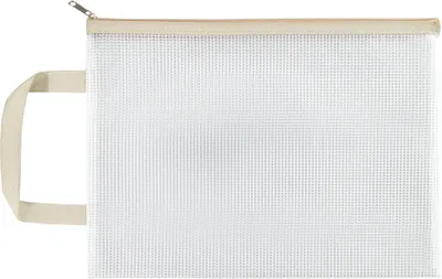Produktbild von Transparente Aktenhalter-Reißverschlusstasche mit Griff, wasserdichte PVC-Dokumentenaufbewahrungstasche mit großer Kapazität, Bürobedarf