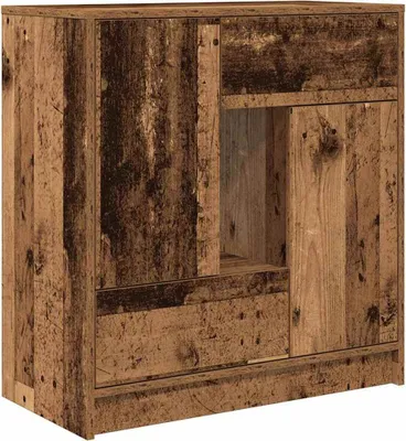 Productafbeelding van Dressoir met lades en deuren 70,5x34x74,5 cm oud hout