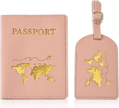 Produktbild von Reisepassport-Hülle, Etiketten für Reisegepäck und Koffer, Schutzfach für Geschäftsreisen, Rosa