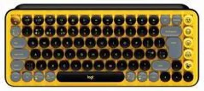Obrázok produktu pre Logitech 920-010735, Mini, Bezdrôtový, Bluetooth, Mechanický spínač kláves, QWERTY, Žltá