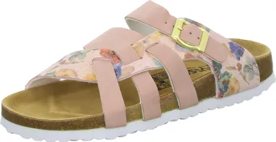 Produktbild von Alyssa Damen-Pantolette Blumenmuster Hellpink-Rosa-Mehrfarbig, Farbe:rot, EU Größe:39