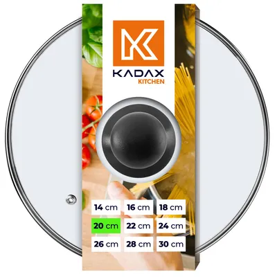 Produktbild von KADAX Glasdeckel, hitzebeständiger, mit Griff aus Kunststoff "Pecoraro", in verschiedenen Größen, 20cm
