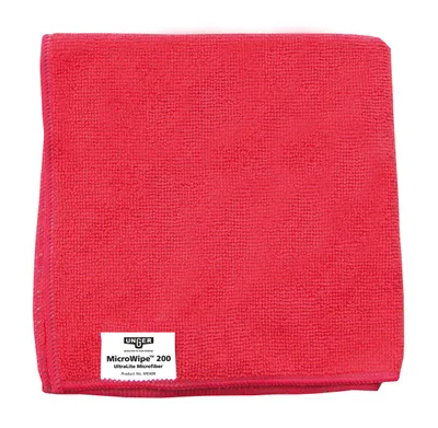 Image de Unger MICROWIPETM 200 chiffon microfibre rouge