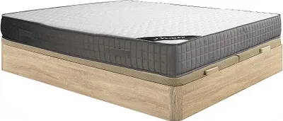 Produktbild von Set 180 x 200 cm Rahmen mit leichtem Naturkarton + 22 cm dicke Schaumstoffmatratze mit 11-Zonen-Deckschicht mit Formgedächtnis - DANEVO by YSMÉE