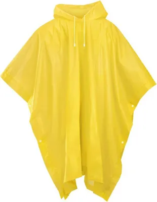 Image de Poncho de pluie pour le vélo et la randonnée, jaune